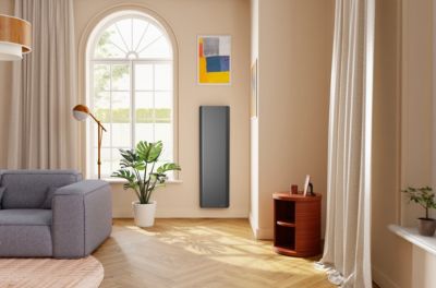 Radiateur &eacute;lectrique double coeur de chauffe Noirot Evolution 1500W gris vertical