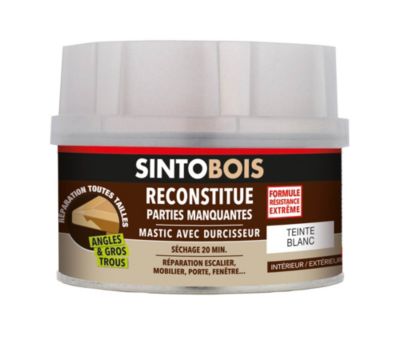 Sintobois mastic &agrave; bois avec durcisseur ls bo&icirc;te 170 ml / 190 g blanc