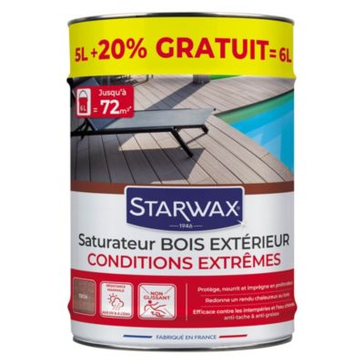 Saturateur Bois ext&eacute;rieur Haute Protection - Teck 6 l - Teck