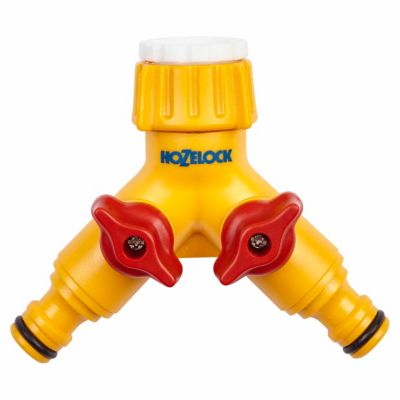 S&eacute;lecteur 2 circuits pour tuyaux d'arrosage Hozelock