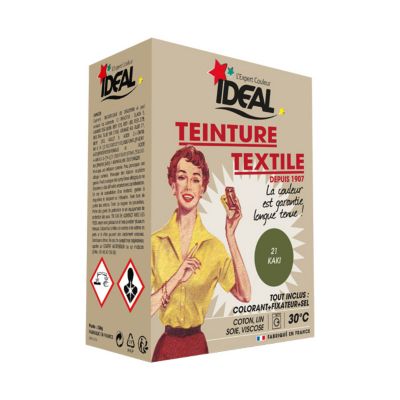Teinture textile machine kaki 350GR + fixateur + sel