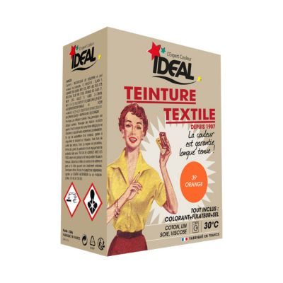 IDEAL Teinture Textile Machine Orange 350GR FIXATEUR + SEL