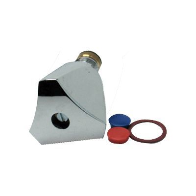 T&ecirc;te de robinet 12 x 17 (3/8"") avec croisillon et pastille beue et rouge