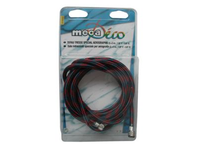 Mecafer &ndash; Tuyau tress&eacute; tissu 3m avec 2 sorties 1/8F