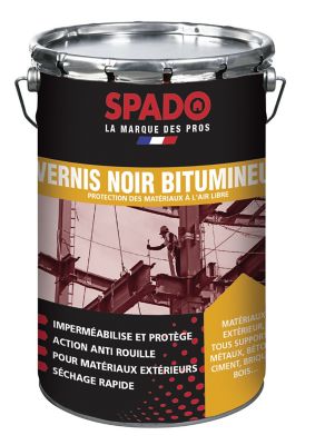 Vernis bitumineux noir travaux ext&eacute;rieurs Spado 4L