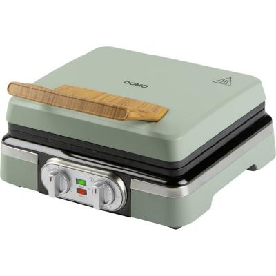 DOMO WAFFELMAKER Gaufrier vert cendr&eacute; W407743