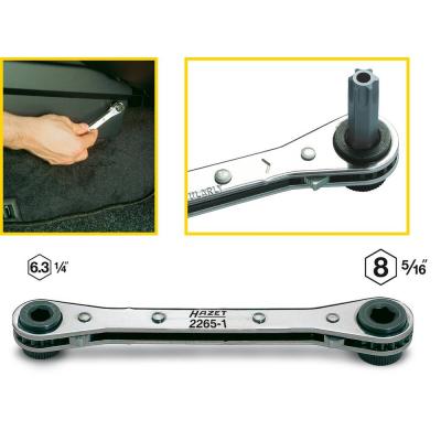 Hazet - 2265-1 Cliquet &agrave; embout 1/4 (6.3 mm), 5/16 (8 mm) 140 mm