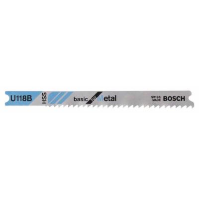 Bosch lame de scie sauteuse 80mm hss - u 118 b basic for metal