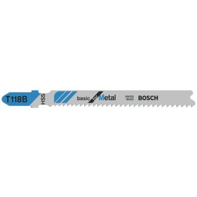 Lot de 100 lames de scie sauteuse basic for metal t118b l 92 mm bosch 2608631965