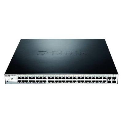Commutateur semi-g&eacute;r&eacute; D-Link 48 ports Gigabit PoE 370 W + 4 ports combin&eacute;s Giga