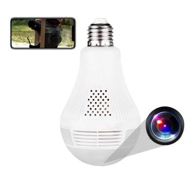 Ampoule Cam&eacute;ra Espion 360&deg; Infrarouge HD Bidirectionnelle WiFi