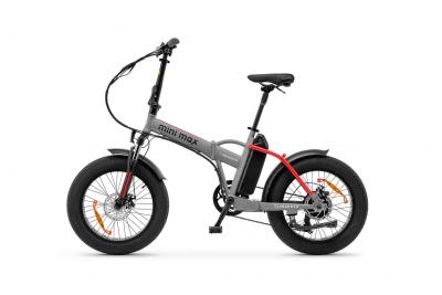 Argento ar-bi-220008 mini max pliable e-bike adulte unisexe, grigio mat/rosso, 250w