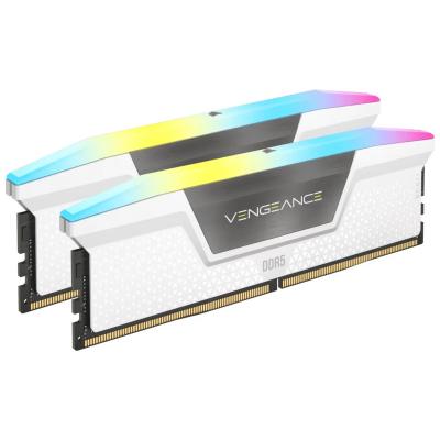 Corsair Vengeance RGB 32 Go 2 x 16 Go DDR5 6200 MHz CL36 - Blanc 