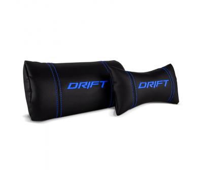 Drift DR200 Gaming Chair, Simili Cuir, Noir/Bleu, 48 x 61.5 x 129 cm
