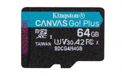 Kingston Technology MicroSD 64GB U3 V30 A2 200MB/s Canvas Go Plus