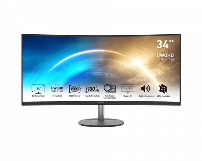 MSI MP341cq Monitor34 UWQHD VGA HDMI MM CURV - Neuf