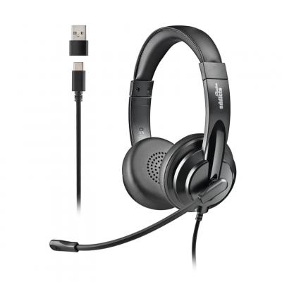 NGS VOX605 USB-C Casque Avec fil Arceau Appels/Musique USB Type-C Noir - Neuf