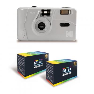 Pack M35 Gris - Appareil Photo Argentique 35mm + 2 Pellicules Couleur GT24