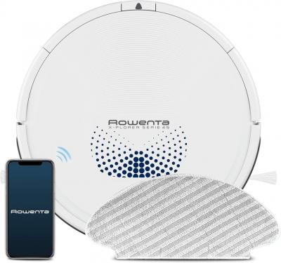 Robot aspirateur laveur blanc autonomie 150 min 