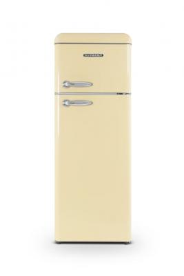 SCDD211V-CRE - R&eacute;frig&eacute;rateur double porte 211L Vintage Cr&egrave;me