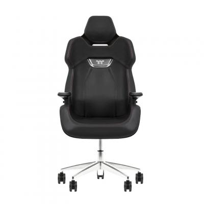 Thermaltake Argent Chaise de Jeu, Cuir Aluminium, Noir, Taille Unique