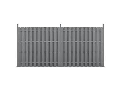 R&eacute;glez 2 panneaux de jardin r&eacute;sistants et robustes 185x376cm diff&eacute;rentes couleurs taille : Gris
