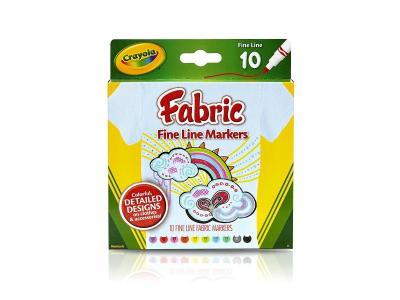 Crayola Fabric Marker 10 Units Multicolore