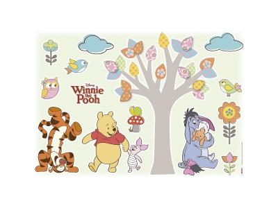 Komar Sticker Mural, 50 x 70 cm, Winnie Ourson Amoureux Nature 14014h
