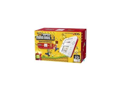 Console Nintendo 2DS Blanc + rouge + New Super Mario Bros 2