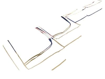 Wenko housse dessous de lit deep blue, set de 4 - bleu / rouge