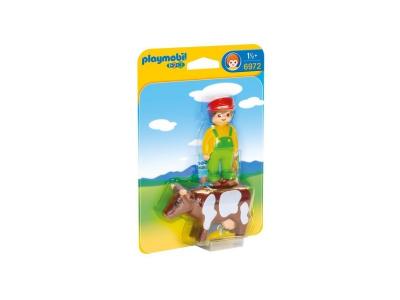 Playmobil 1.2.3. 6972 Eleveur avec vache