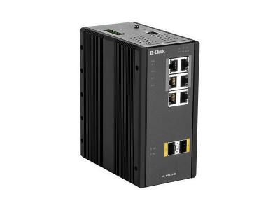 D-link 8 port l2 managed switch with 6x10/100/1000baset(x) ports noir