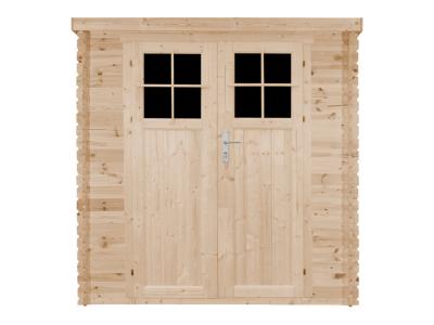 TIMBELA M309F+M309G Abri de jardin en bois H200 x l204 x L204 cm / 3.53 m2 AVEC SOL TRAIT&Eacute;