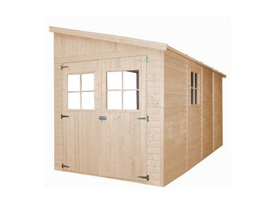 Abri de jardin en bois sans paroi lat&eacute;rale plus les planchers impr&eacute;gn&eacute;-8 m2