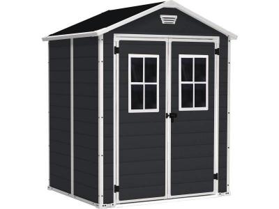 Abri de jardin Keter en r&eacute;sine Anthracite 2,8 m2 Premium avec plancher