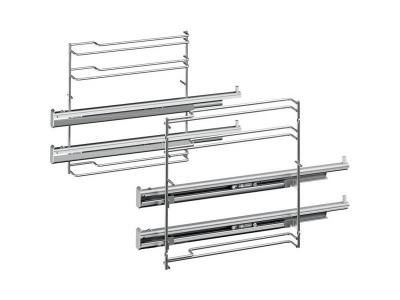 HEZ638270 BOSCH Accessoire Rails t&eacute;lescopiques &agrave; 2 niveaux, pyrolyse