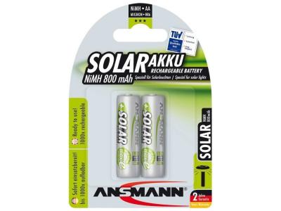 Pack de 2 pile rechargeable SOLAIRE AA Mignon Ansmann 800mAh
