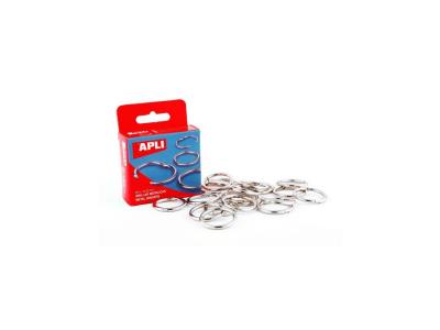 Anneau en m&eacute;tal ouvrable &Oslash; 46 mm 10 pi&egrave;ces argent - apli agipa