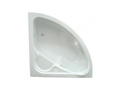 Baignoire angle accoudoirs pieds Fany - Blanc - 135x135x55.2cm