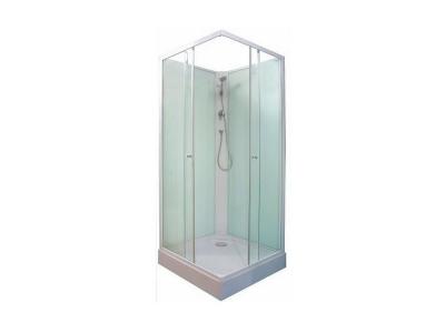 ONDEE - Cabine MINEA - Avec silicone - 80x80cm - Profil&eacute;s aluminium - Fond vert - En kit