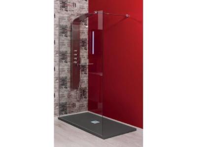 ONDEE - Paroi ITALIENNE - Paroi 100x200x0,8cm - Verre tremp&eacute; - Transparent