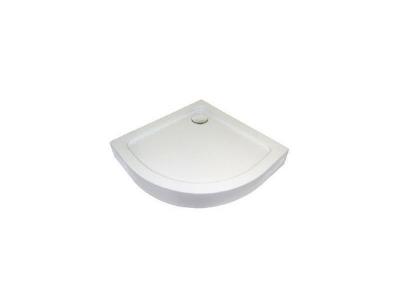 Receveur YQUA extra plat & antid&eacute;rapant - 1/4 de cercle 90cm - Acrylique - Blanc