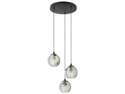 Ariscani plafonnier suspendu 3 lampes cluster noir