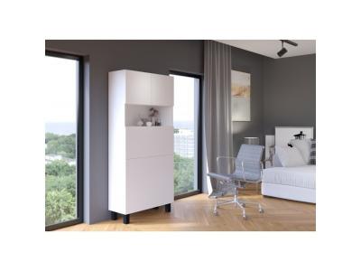 Bim Furniture - homi - bureau pliant, Blanc mat - blanc mat