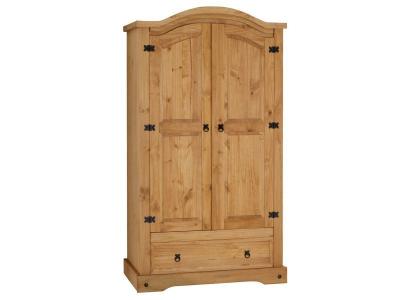 Armoire en pin SALSA style mexicain, avec 2 portes et 1 tiroir 