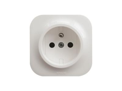 Prise de courant avec terre saillie Profil Eco - 16A - blanc