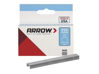 Arrow 160656 Bo&icirc;te de 5000 agrafes p22 6 mm, Argent