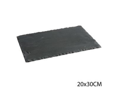 Secret De Gourmet - Assiette en Ardoise - 20 x 30 cm - 20 x 30 - Gris