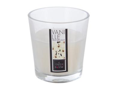 JJA Bougie Verre parfum&eacute;e Vanille 90 g D. 7,3 x H. 7,5 cm