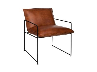 Fauteuil Cuir Fil Cognac Kanat
